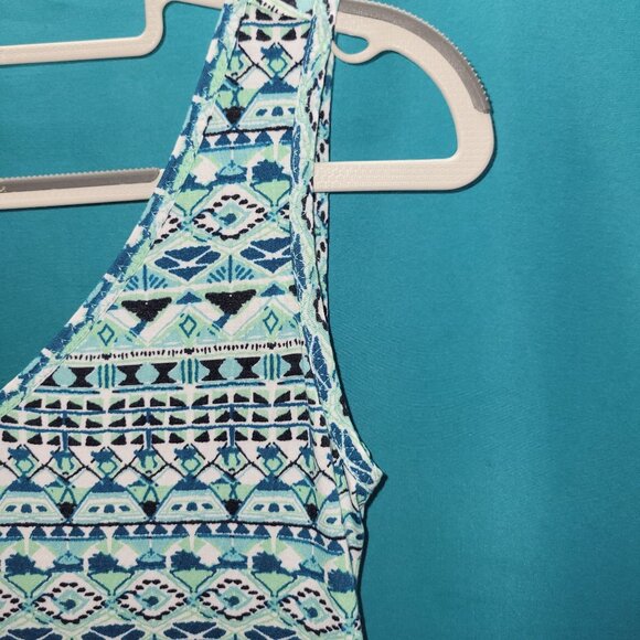 Title Nine XS Aztec Print Sleeveless Dress 85% Polyester 11% Tencel 4% Spandex - Picture 5 of 11